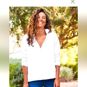 Frank & Eileen Patrick Popover Henley size xs white barely worn!!